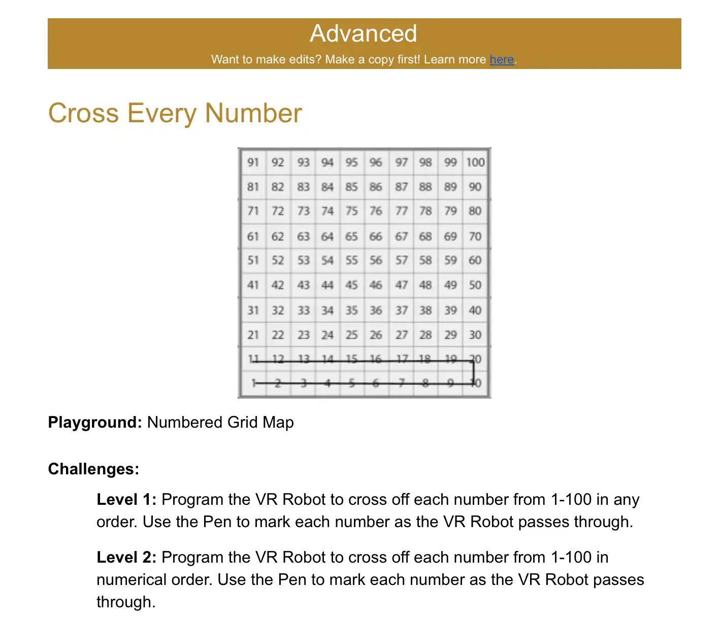 Cross Every Number Activity