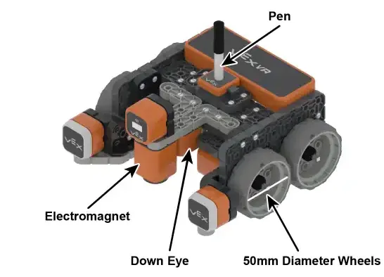 VEX VR Robot Left View