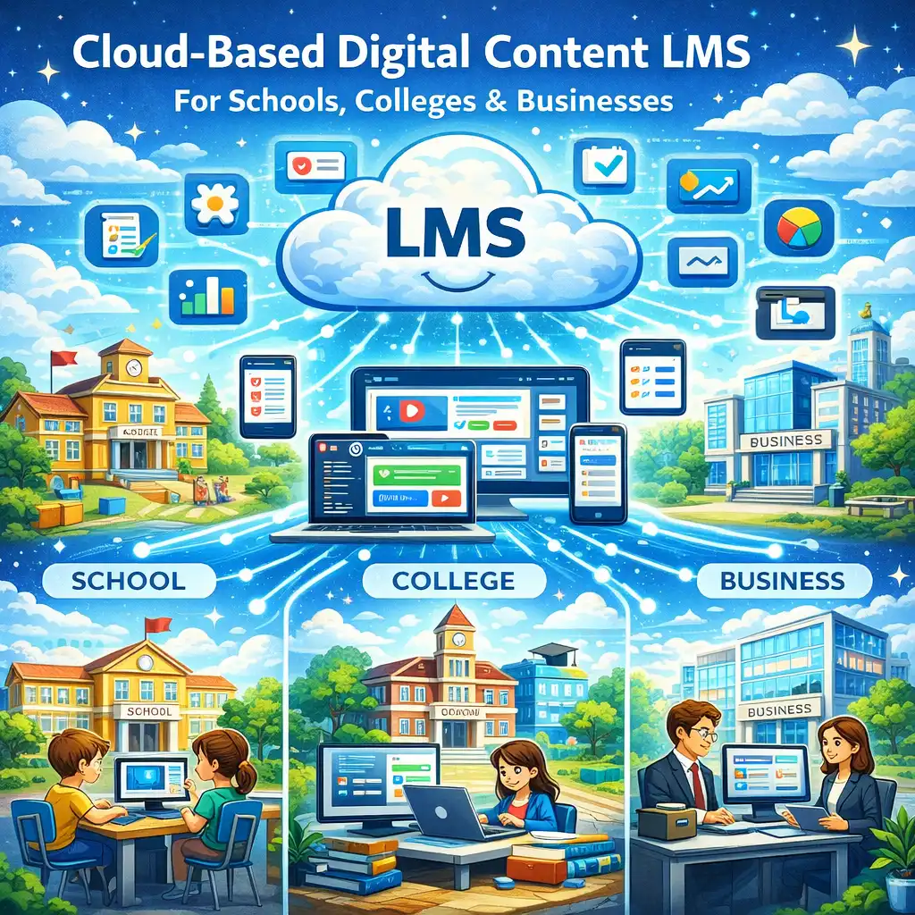 Cloud-Based Digital Content LMS for Schools, Colleges & Businesses